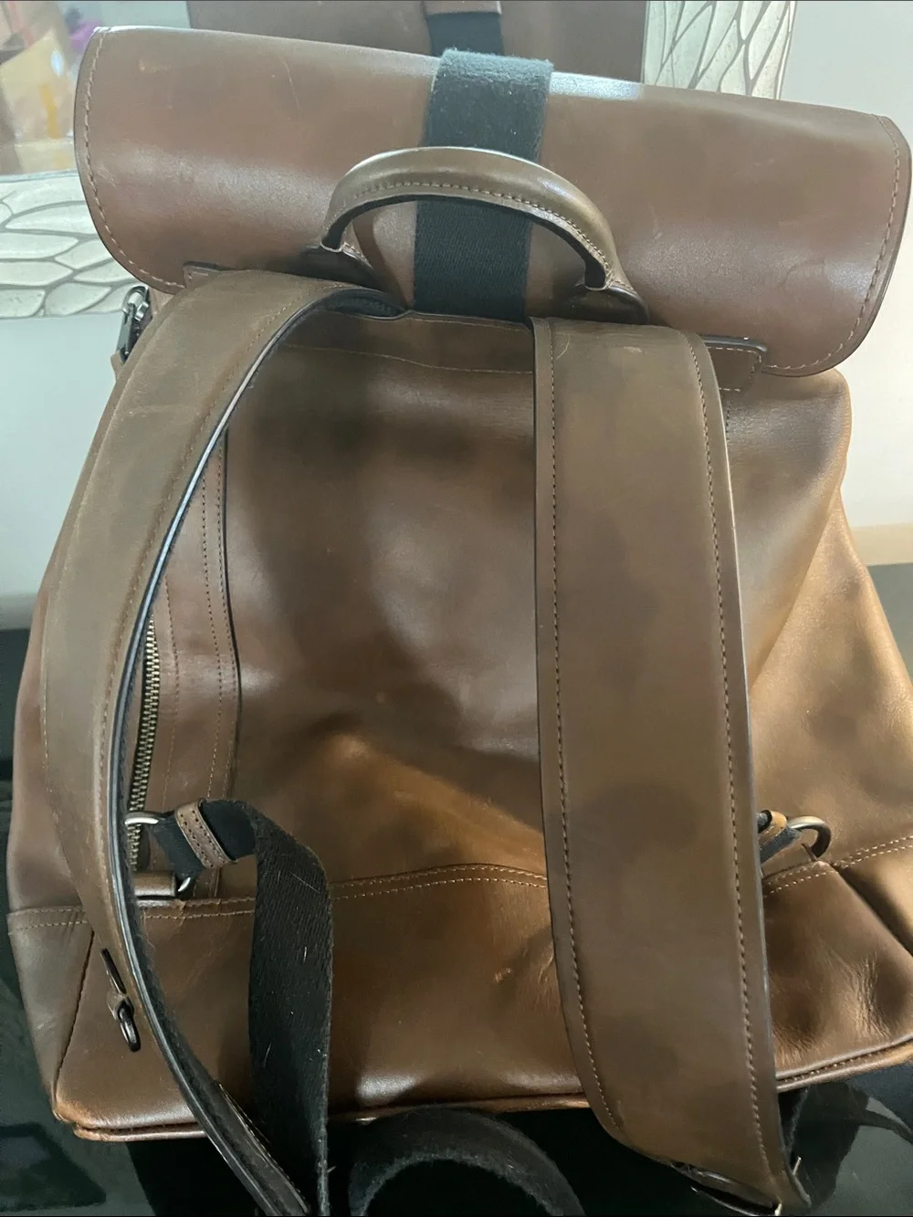 Coach leather backpack